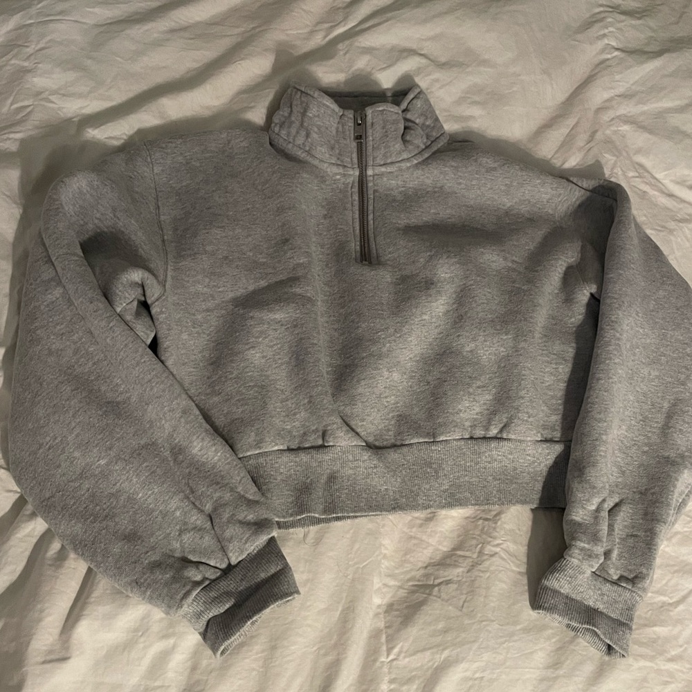 TNA Cozy AF Fleece Cropped Half Zip